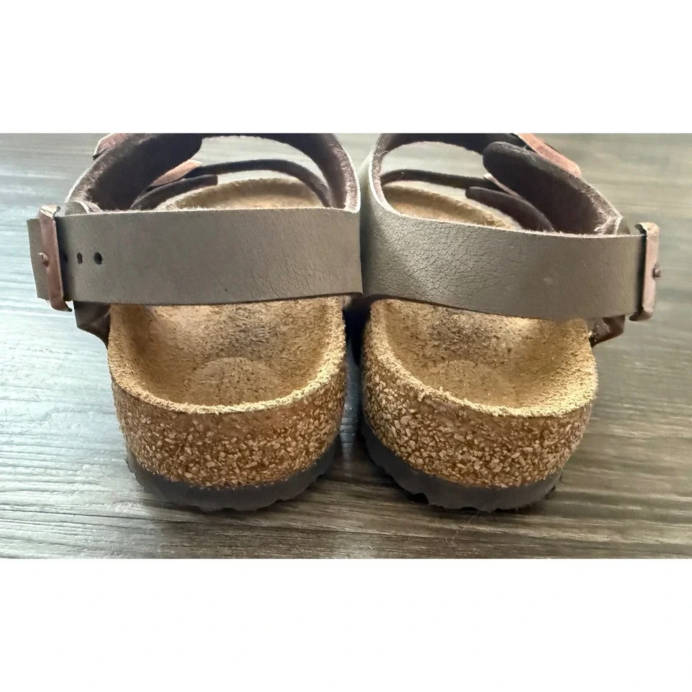 BIRKENSTOCK Milano Sandals Taupe Cork Footbed Copper Buckle Kids EU 31 US 1–1.5